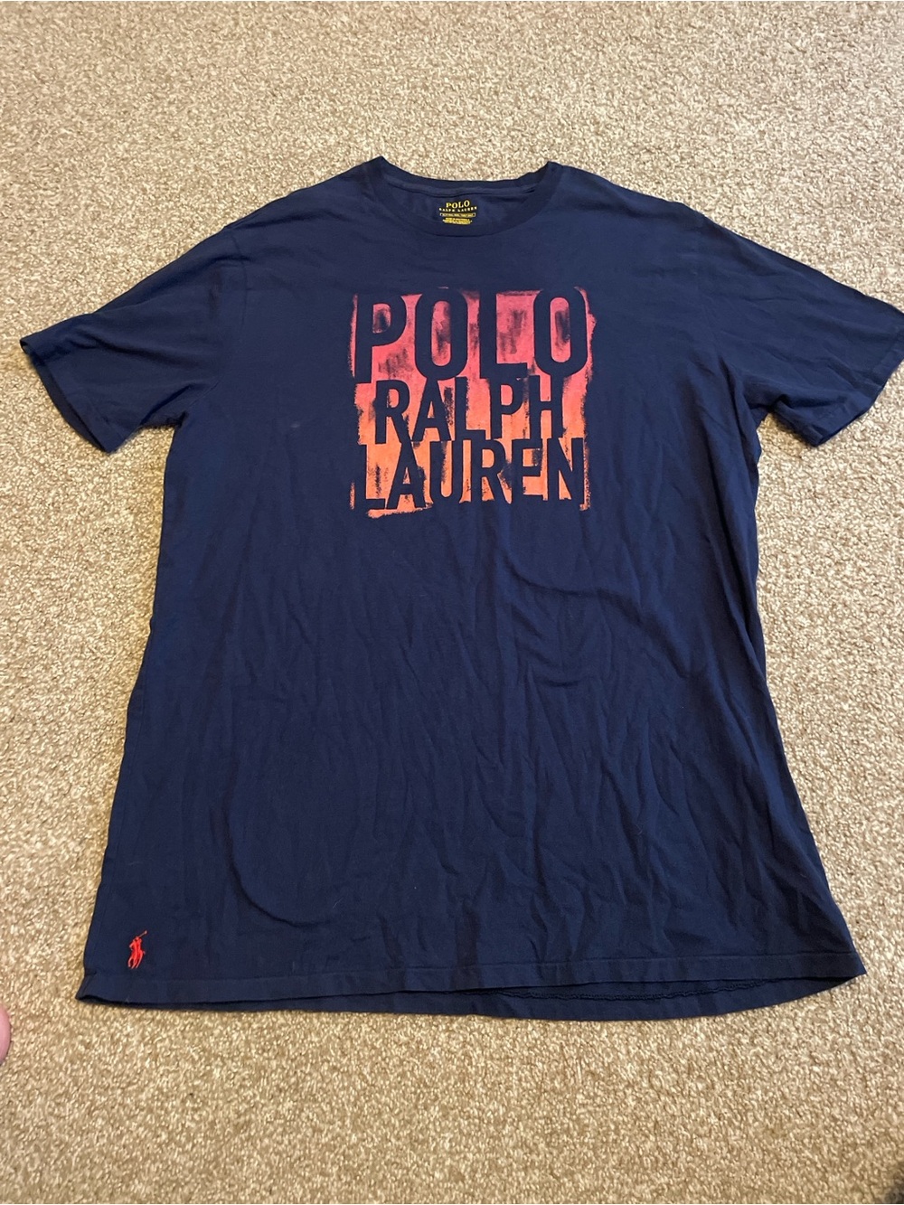 Polo by Ralph Lauren Navy T‑Shirt with Red Graphic Logo